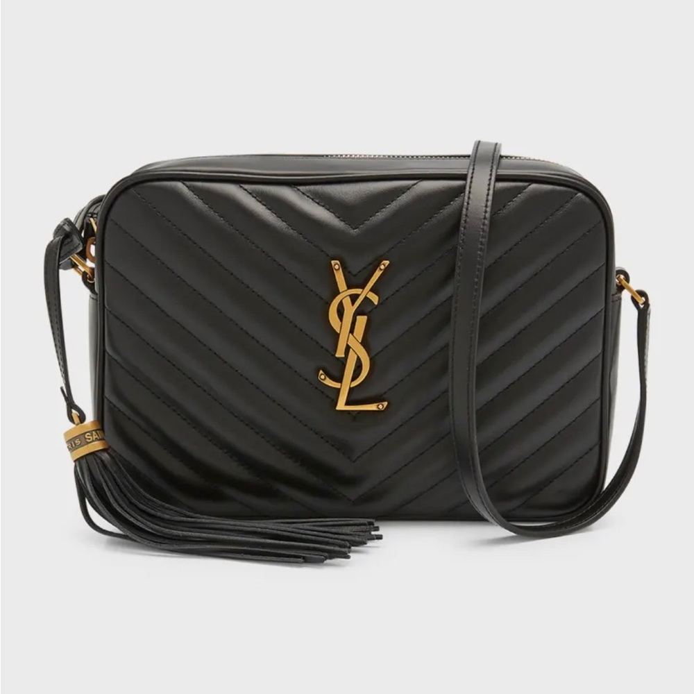 *SOLD! Saint Laurent
Lou Medium YSL Quilted Camera Crossbody Bag with Pocket